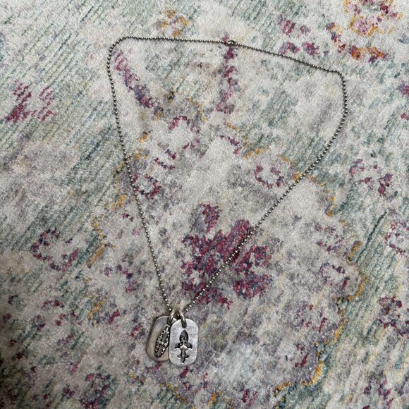 Chrome Hearts Dagger Cross Dog Tag Necklace - Picture 10 of 10